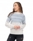Bergans Nordmarka Merino Jumper Til Dame, Vanilla White/Husky Blue thumbnail