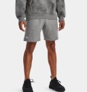 Under Armour UA Rival Fleece Shorts til herre, Castlerock Light Heather/White thumbnail