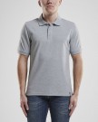 Craft casual polo piqueskjorte herre, grey melange thumbnail