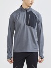 Craft CORE Trim Thermal midlayer langermet treningstrøye / mellomlag Herre, Dark Grey Melange thumbnail
