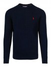 U.S Polo Archi Knit Sweater Strikket Genser Herre, Dark Sapphire/Navy thumbnail