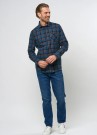 U.S polo klas reg flannel shirt flanellskjorte herre, dark sapphire thumbnail