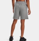 Under Armour UA Rival Fleece Shorts til herre, Castlerock Light Heather/White thumbnail