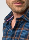 U.S polo Klas reg flannel shirt flanellskjorte herre, dark sapphire thumbnail