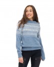 Bergans Nordmarka Merino Jumper Til Dame, Husky Blue/Vanilla White thumbnail