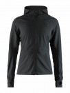 Craft Urban Run Hood Jacket Løpejakke og Vindjakke Dame, Sort thumbnail