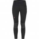 Fällräven Abisko Trekking Tights Pro Dame, Black­-Iron Grey  thumbnail