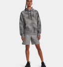 Under Armour UA Rival Fleece Shorts til herre, Castlerock Light Heather/White thumbnail