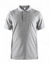 Craft casual polo piqueskjorte herre, grey melange thumbnail