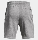 Under Armour UA Rival Fleece Shorts til herre, Castlerock Light Heather/White thumbnail