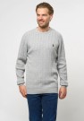 U.S Polo Archi Knit Sweater Strikket Genser Herre, Grey Melange  thumbnail
