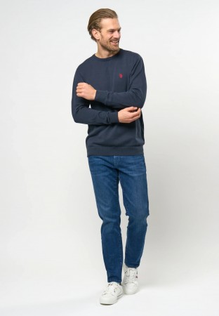 U.S Polo knit Adair strikket genser herre, dark sapphire