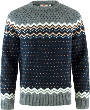 Fjällräven Övik Knit Sweater Ullgenser Herre, Dark Navy