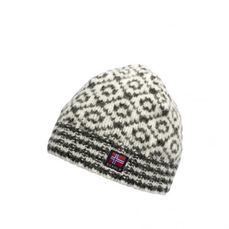 Devold Svalbard Wool Beanie, Offwhite/Anthracite