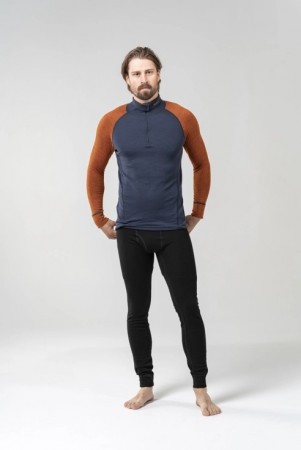Devold Duo Active Merino 205 Z.Neck Herre, Flame/Ink 