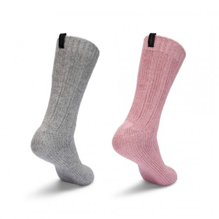 Northug Raggsock 2pk, Grey Melange/Pink