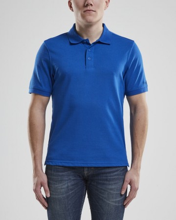 Craft casual polo piqueskjorte herre, sweden blue