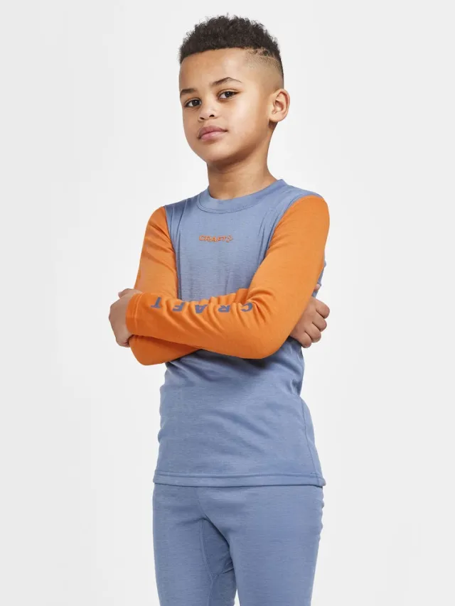 CRAFT Core Warm Baselayer Set Superundertøysett Junior, Flow-Chestnut