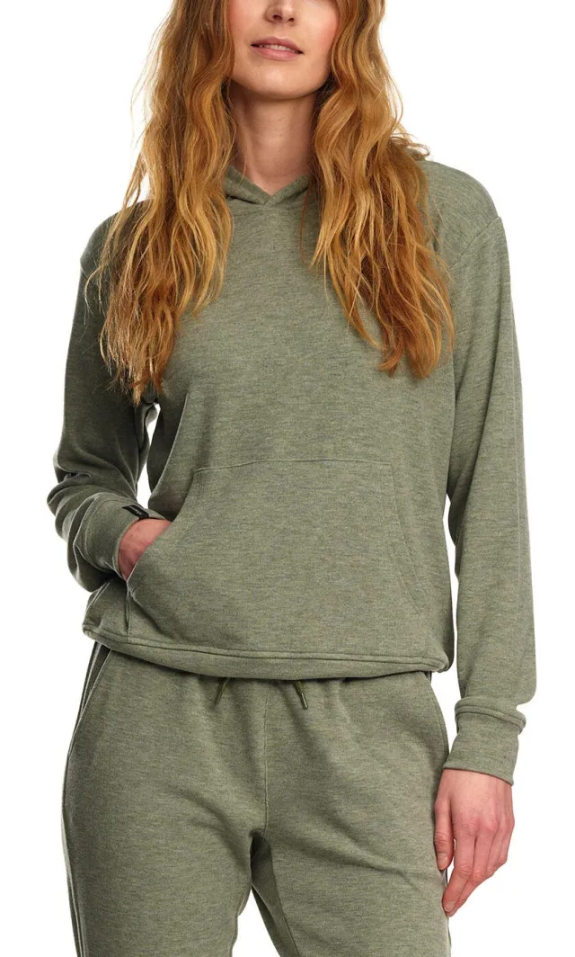 Twentyfour Mode Comfy Hoodie myk hettegenser Dame, Furu