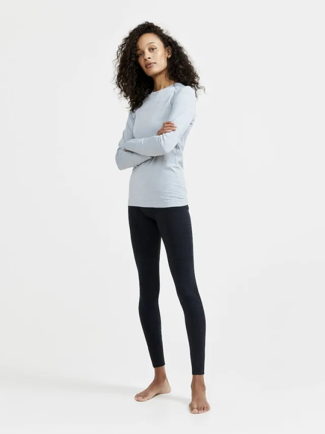 Craft CORE Dry Active Comfort LS W langermet treningstrøye / undertrøye Dame, Sulfur