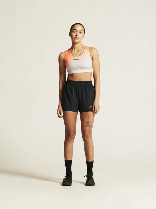 Craft ADV Essence 2-in-1 Shorts 2 til dame, Sort