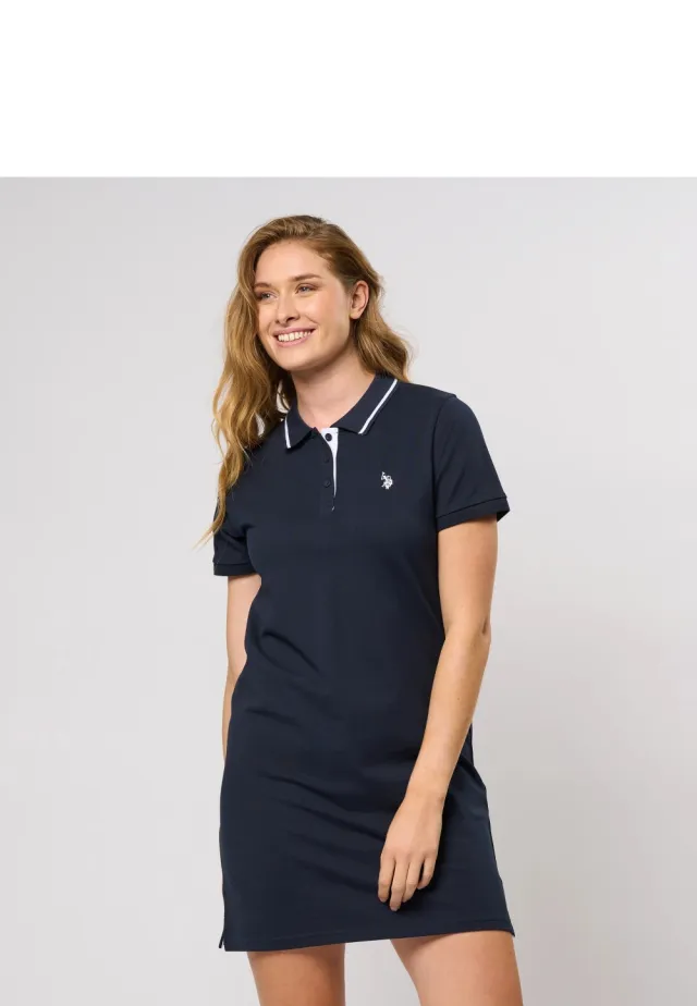 U.S. Polo Ika LF PI USPA W Dress Kjole Til Dame, Dark Sapphire