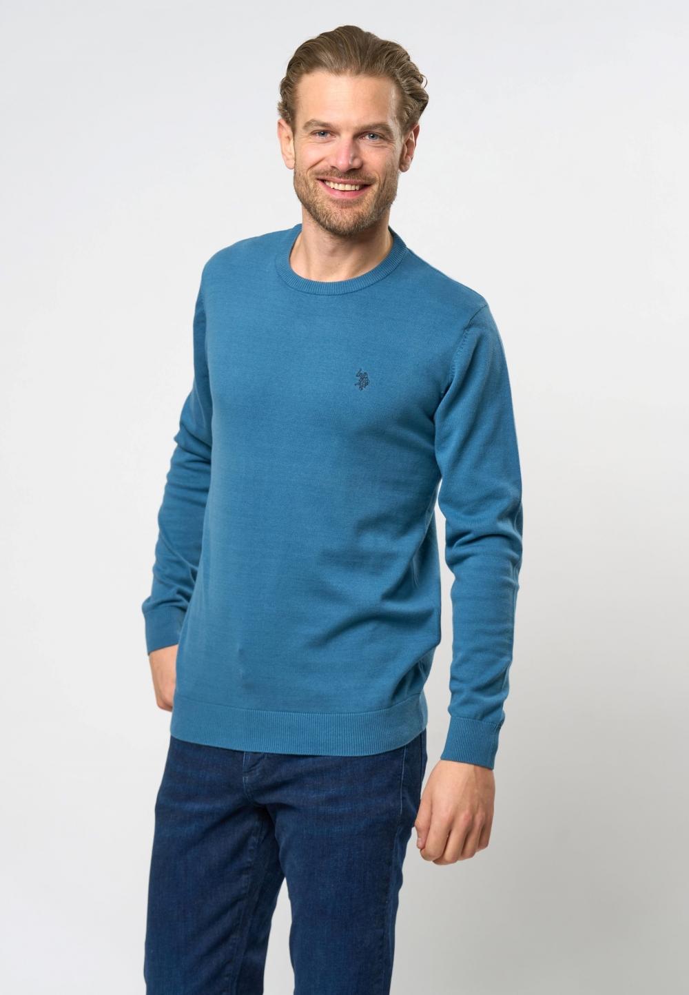 U.S Polo knit Adair strikket genser herre, Indian teal