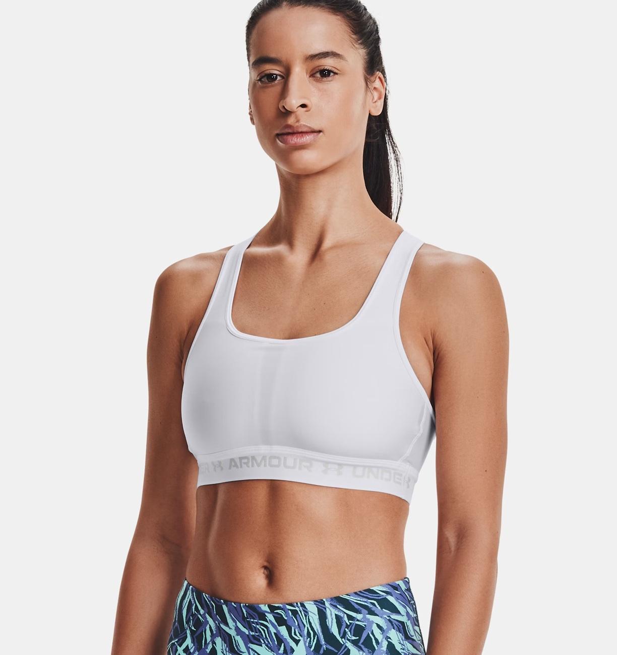 Under Armour Crossback Mid Bra Til Dame, Hvit