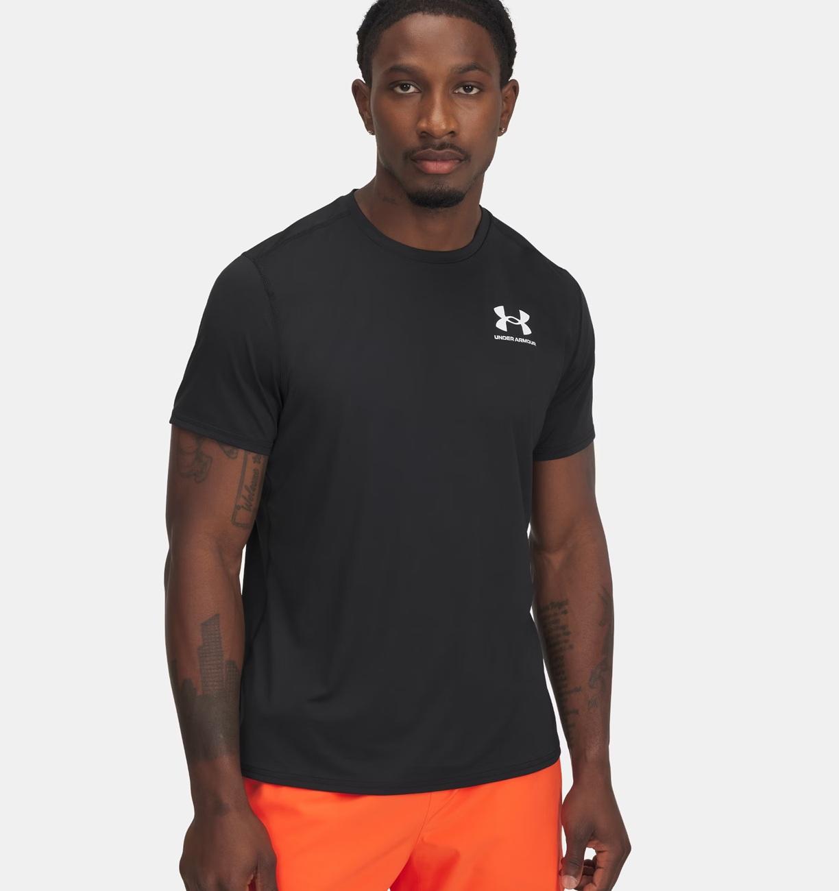 Under Armour Heatgear Fitted SS, Sort