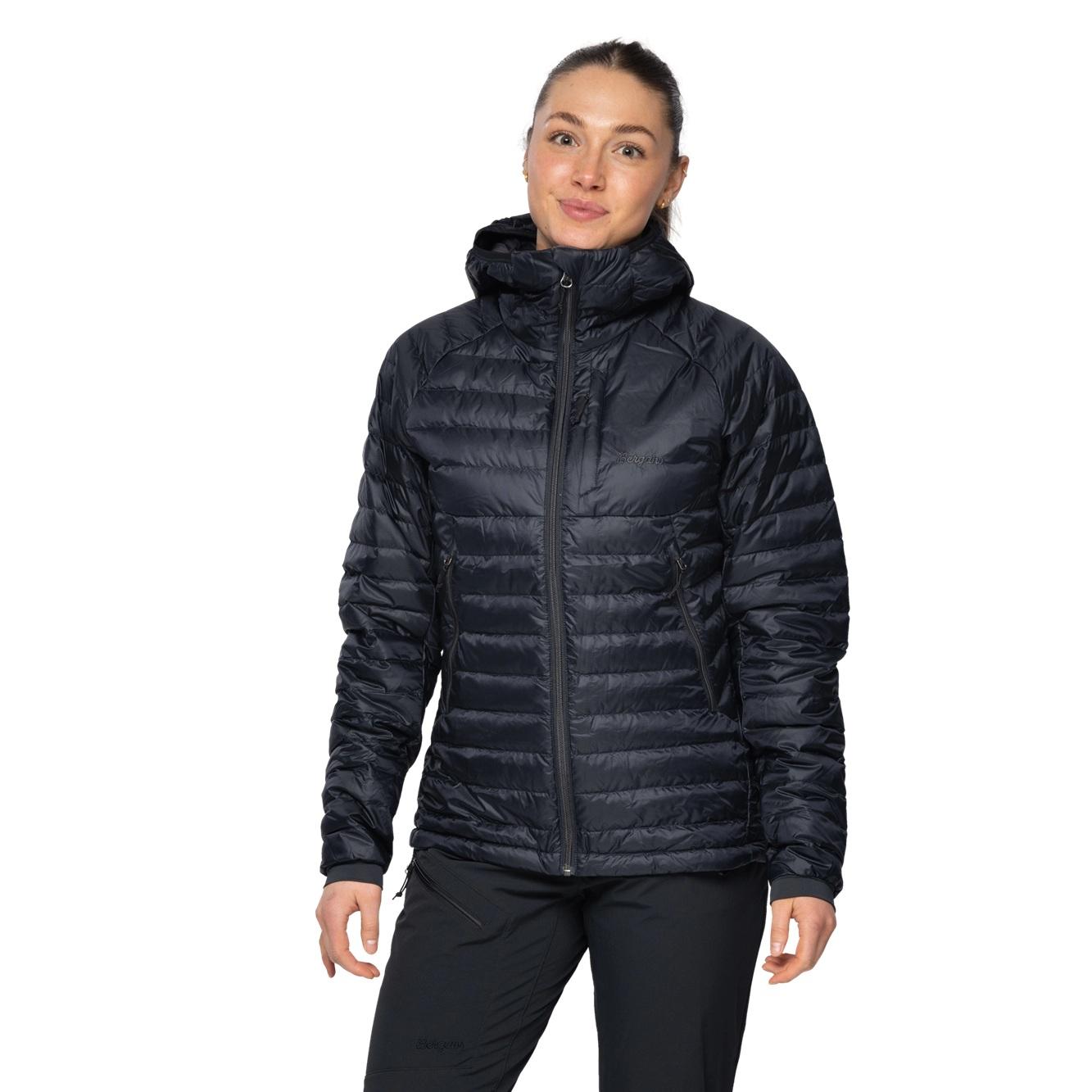 Bergans Vaagaa Light Down Jacket Hood Til Dame, Sort