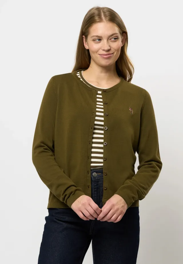 U.S. Polo Kimmi Reg Uspa W Knit Til Dame, Dark Olive