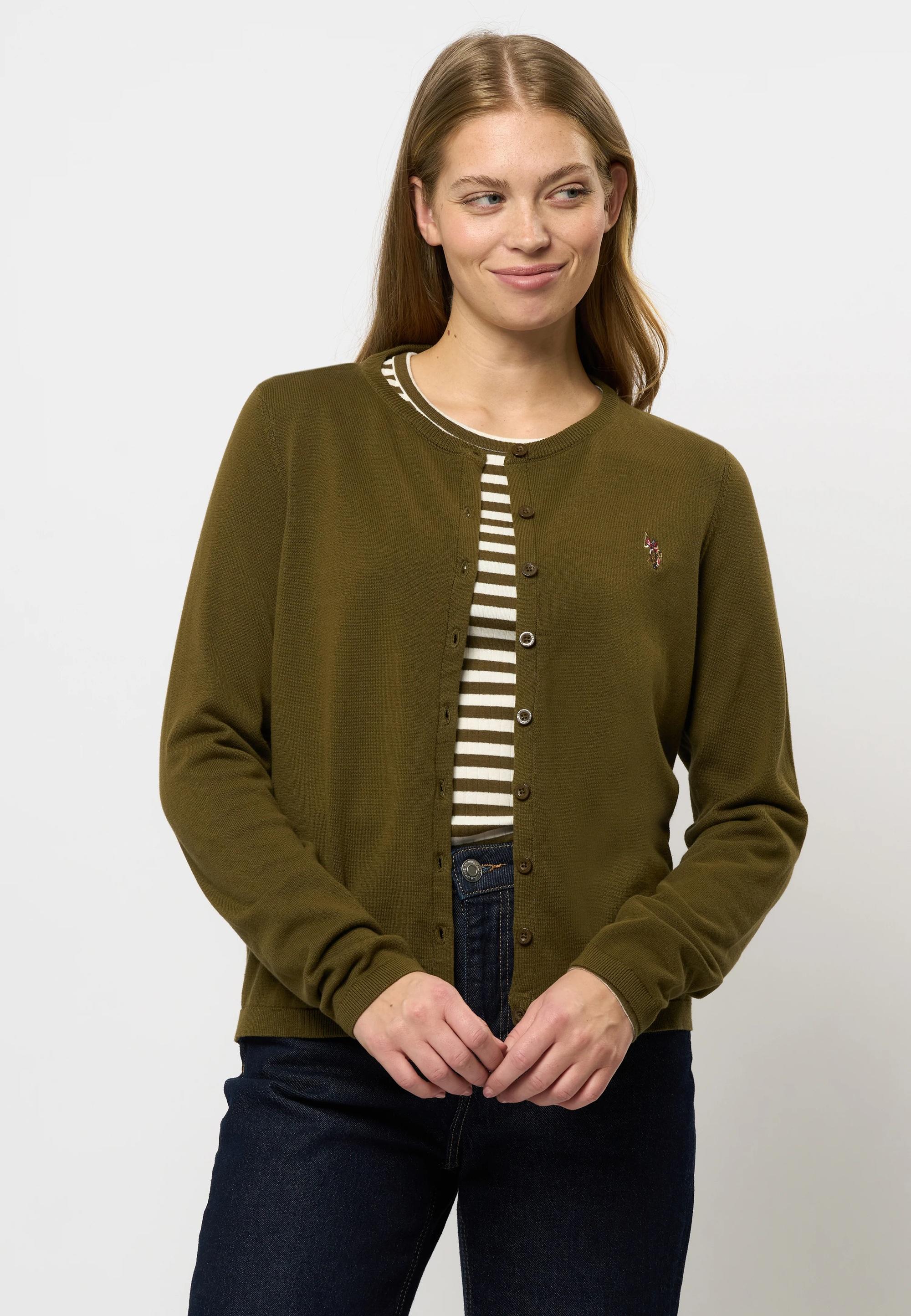 U.S. Polo Kimmi Reg Uspa W Knit Til Dame, Dark Olive