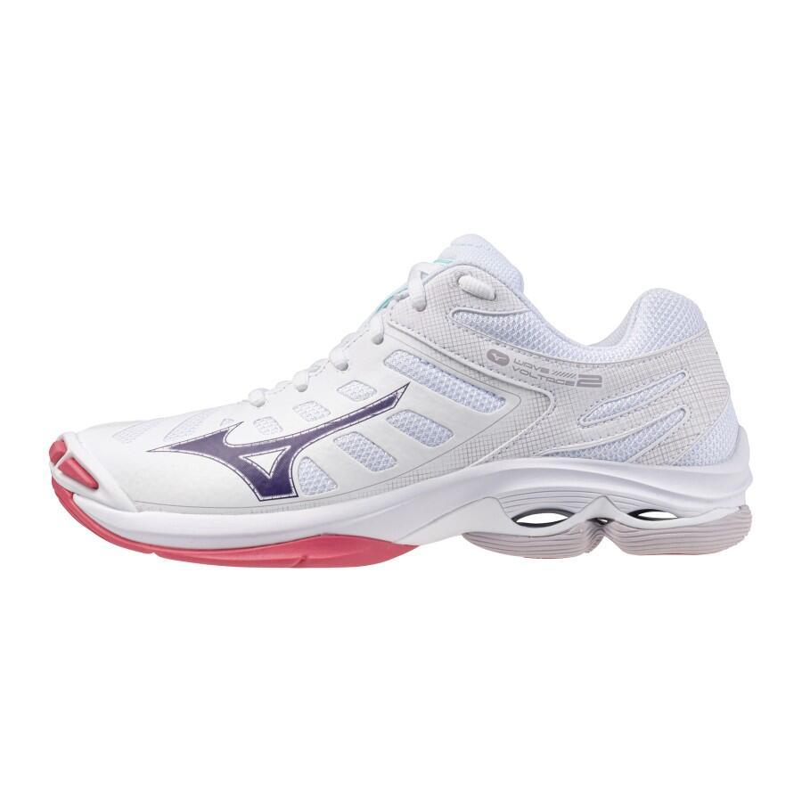 Mizuno Wave Voltage 2 Innesko Dame, Hvit/Lilla