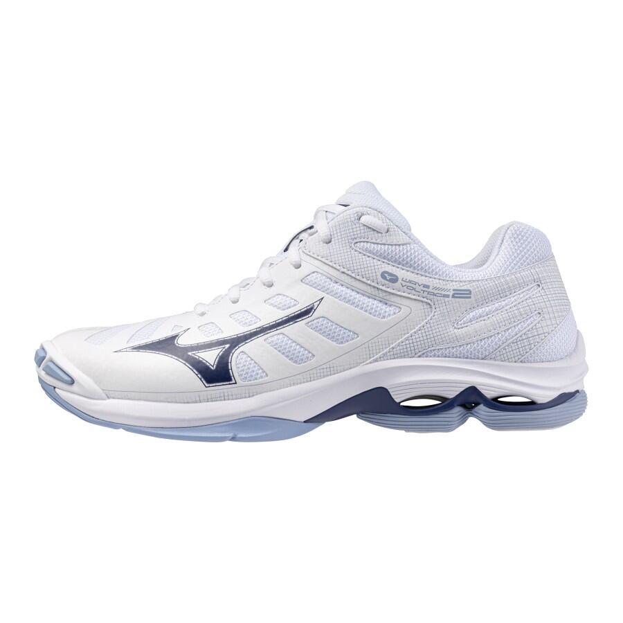 Mizuno Wave Voltage 2 Innesko Herre, Hvit/Blå