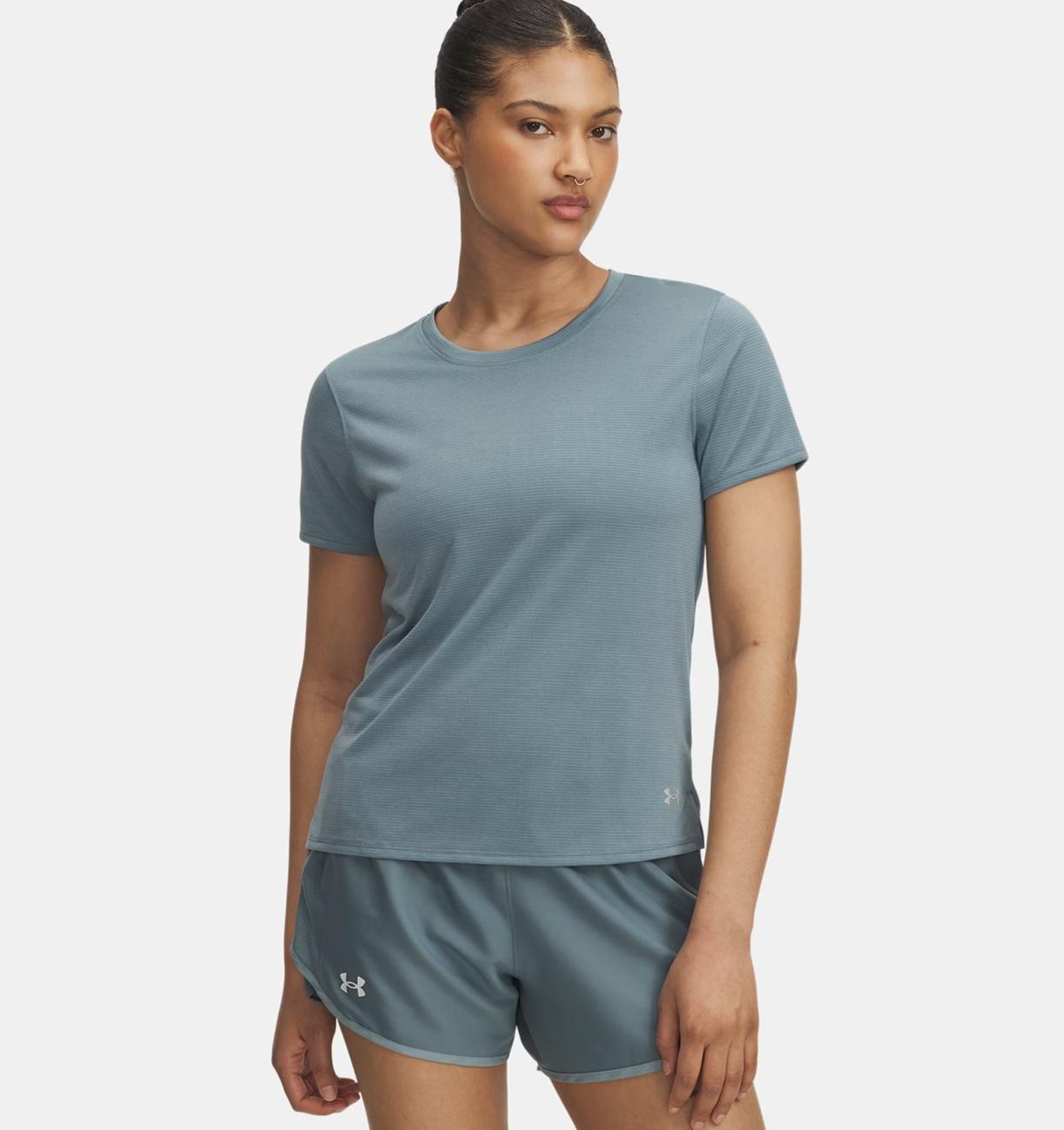 Under Armour UA Launch Shortsleeve Til Dame, Jasper Blue