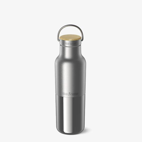 Klean Kanteen Rise Insulated Reflect 473ml (w/bamboo), Brushed Stainless