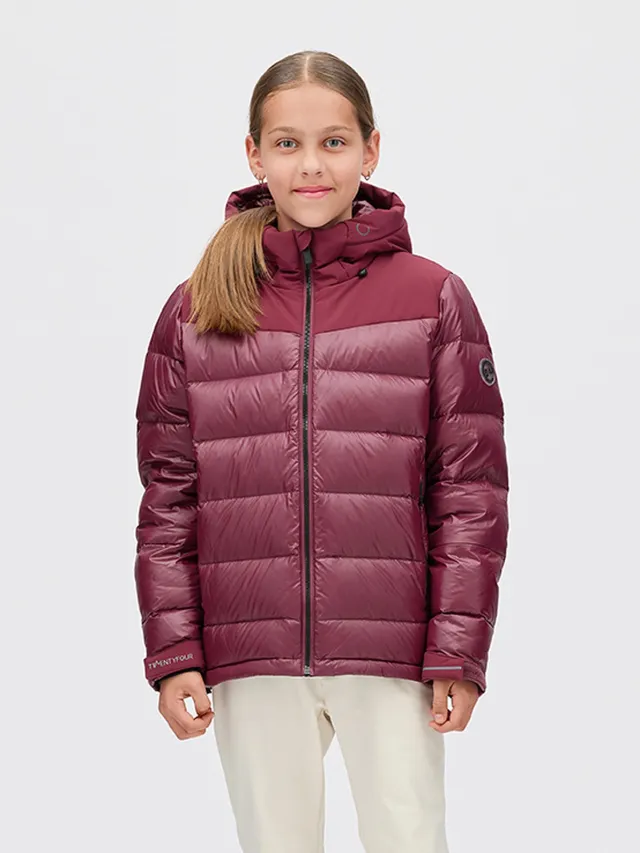 Twentyfour Aurora Warm Dunjakke Til Junior, Burgunder