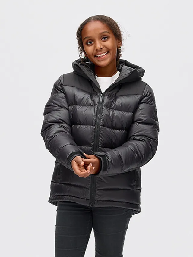Twentyfour Aurora Warm Dunjakke Til Junior, Sort