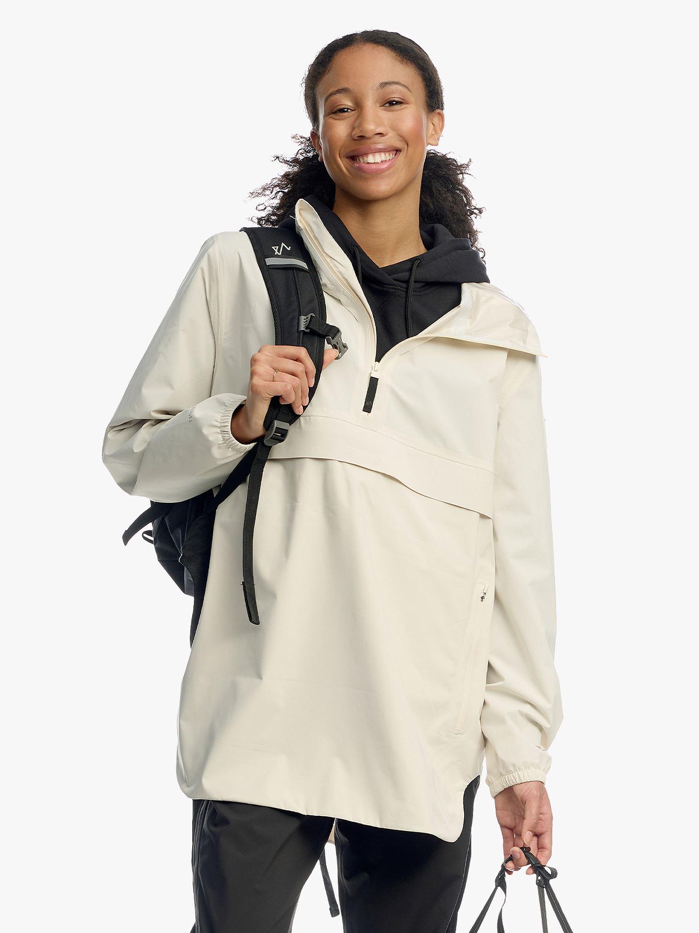 Twentyfour Mode Packable Anorak Til Dame, Gråhvit