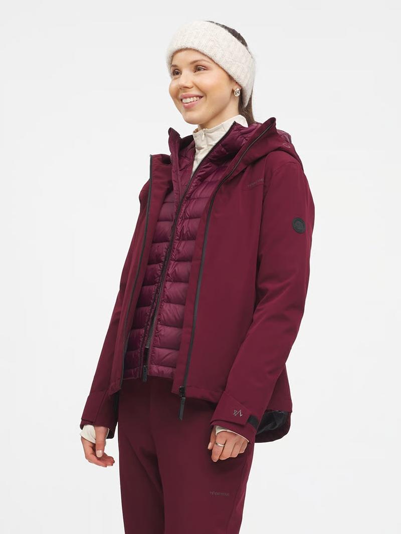 Twentyfour Aurora 2L Skalljakke Til Dame, M Burgunder