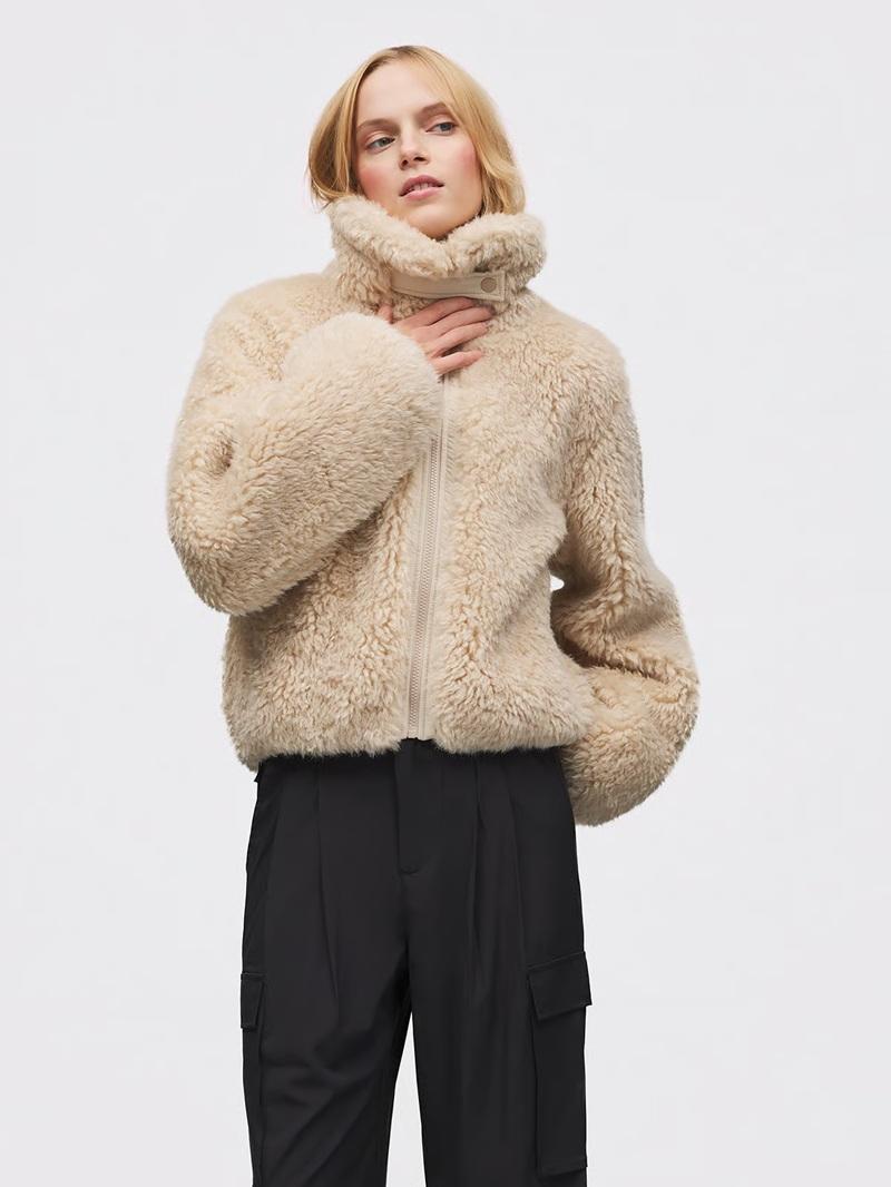 Twentyfour Mode Teddy Jakke Til Dame, Sand