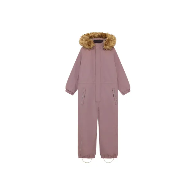 Color Kids Coverall W. Fake Fur All seams taped, Toadstool