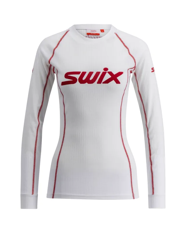 Craft RaceX Classic Long Sleeve Til Dame, Bright White/Swix Red