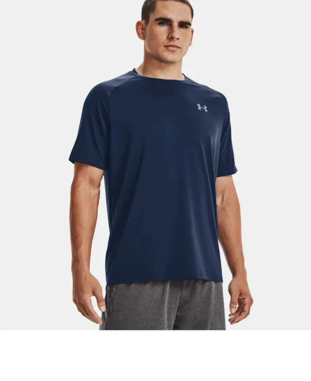 Under Armor UA Tech 2.0 SS Tee T-skjorte for trening Herre, Academy (Mørk Navy)