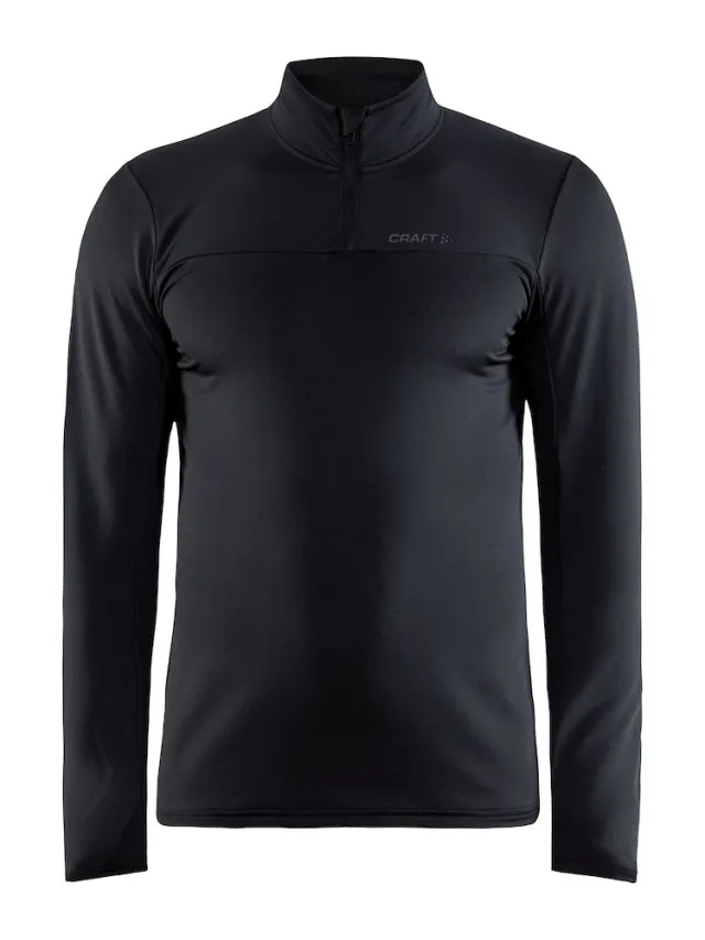 Craft CORE Gain Midlayer Halfzip Langarmet Treningstrøye / Mellomlag Herre, Sort