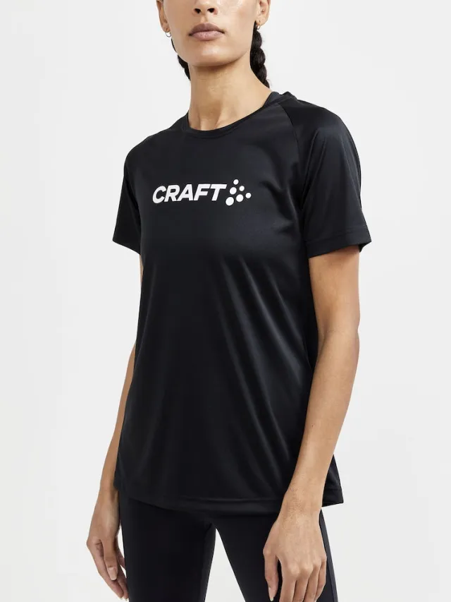 Craft Core Essence Logo Tee T-skjorte for trening Dame, Sort