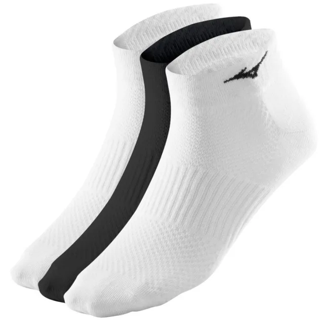 Mizuno Training Mid 3 Pack sokker, hvit/hvit/sort