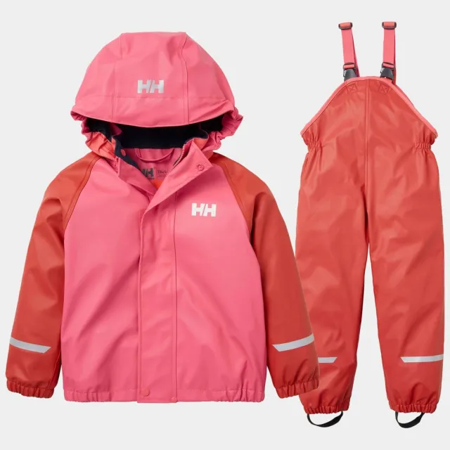 Helly Hansen K Bergen Fleece Pu Rainset 2.0, poppy red